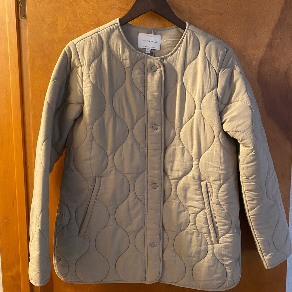 Lucky Brand Olive Green Quilted Jacket